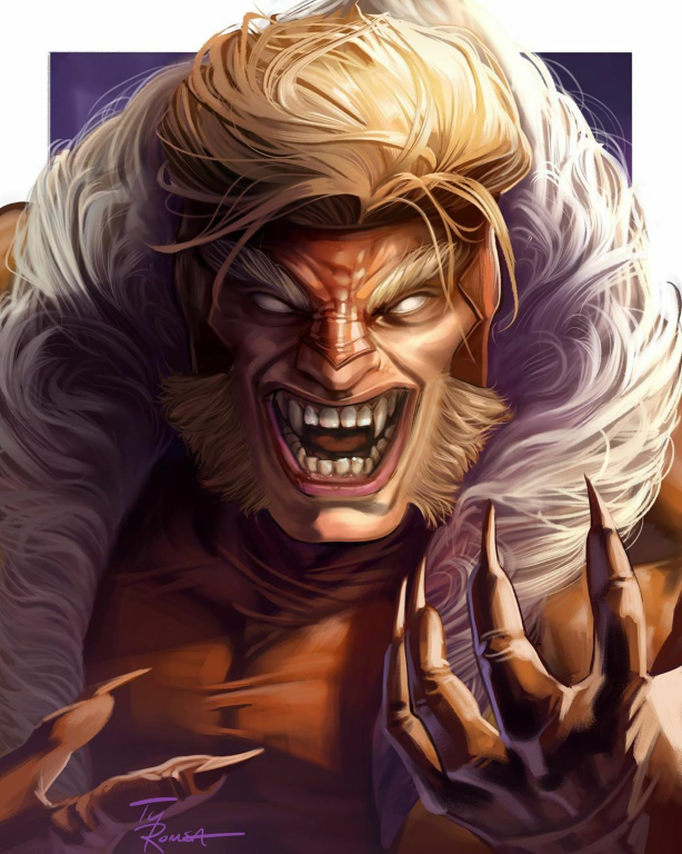 Sabretooth Fur Tan 8342 Print Poster