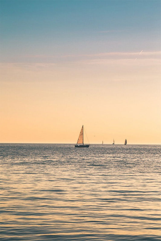 Sailboat Under Blue Skies Watercraft Print Jigsaw Puzzle