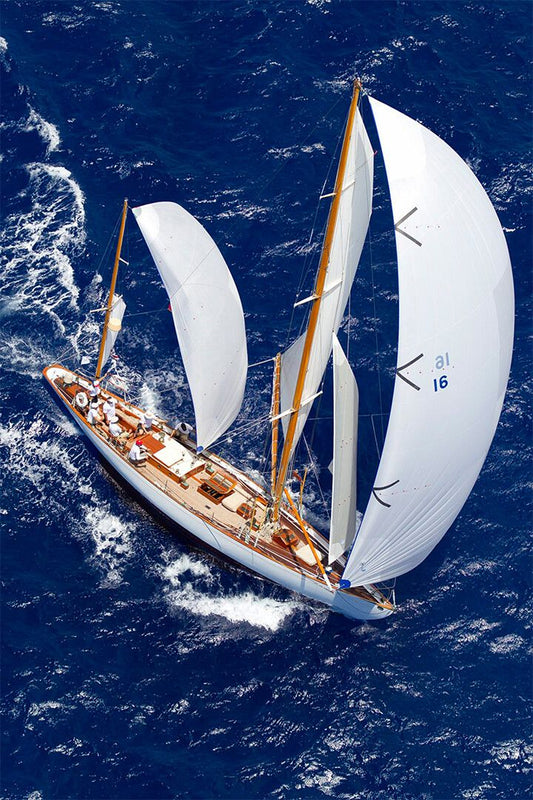 Sailboat With A Full Sail Watercraft Painting Print Jigsaw Puzzle