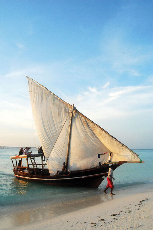 Sailing Into The Dhow Harbor Print Canvas Jigsaw Puzzle