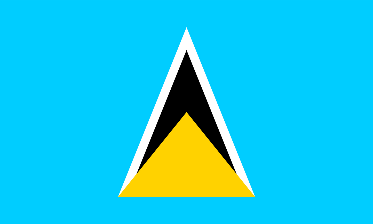 Saint Lucia Flag Keychain