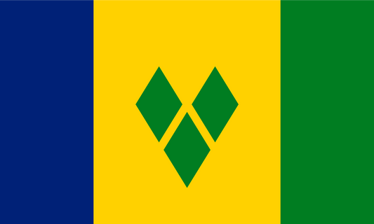Saint Vincent & The Grenadines Flag Print Poster