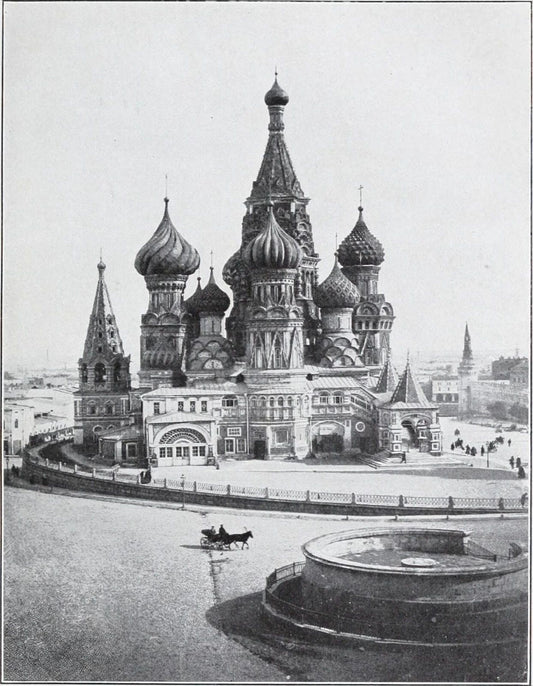 Saint Basil'S Cathedral In 1910 Moscow Russia Magnet Picture Magnet Print