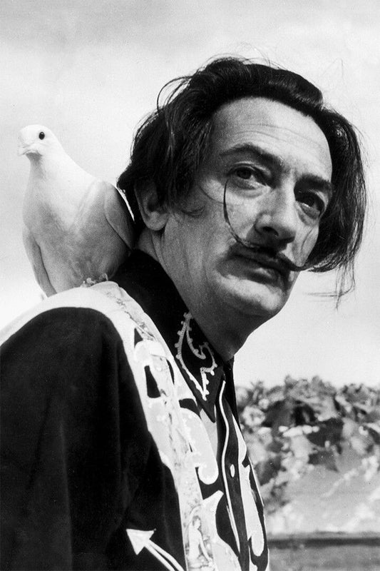 Salvador Dali With Bird On His Shoulder Jigsaw Puzzle