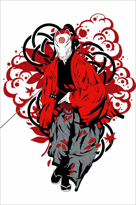Samurai Bushido Anime Comic Animation Print Jigsaw Puzzle
