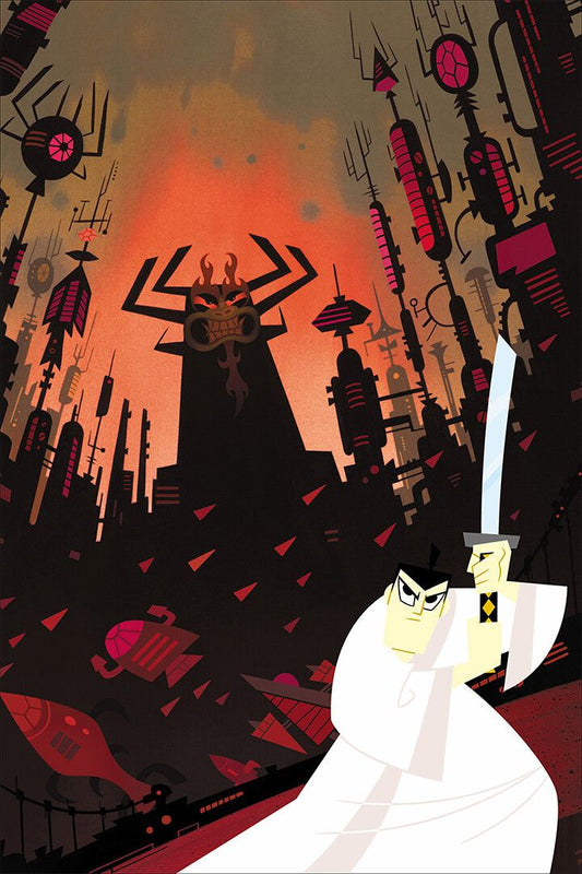 Samurai Jack Field Of Skulls Animated Series Art Print Decor Jigsaw Puzzle