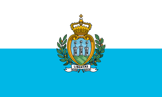 San Marino Flag Print Poster