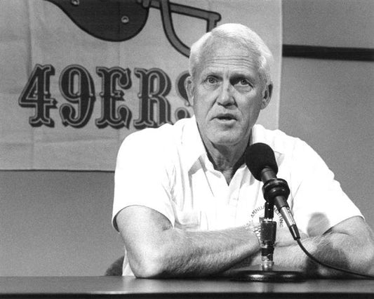 San Francisco 49Ers Bill Walsh Glossy Magnet Print Football Press Conference