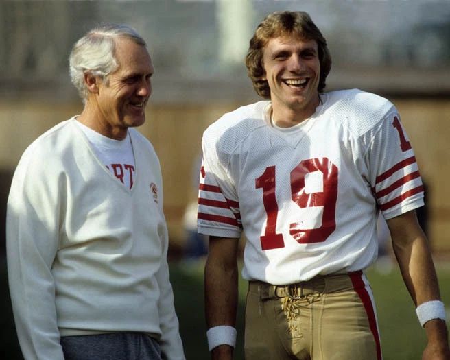 San Francisco 49Ers Bill Walsh And Joe Montana Glossy Keychain Keychain
