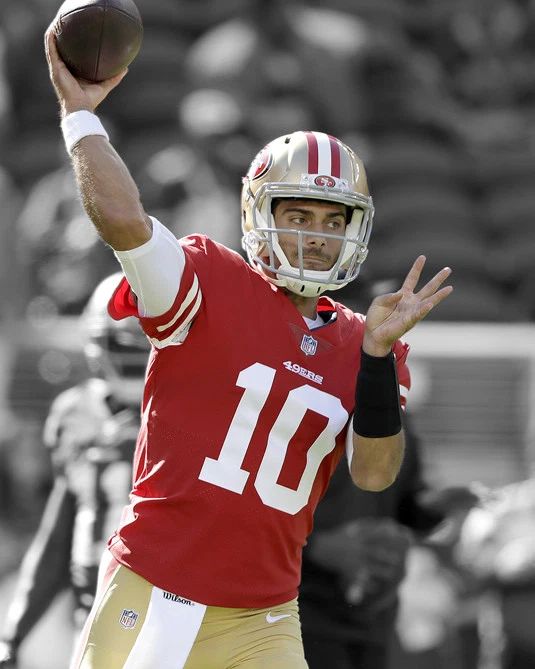 San Francisco 49Ers Jimmy Garoppolo Glossy Keychain Spotlight Football Keychain