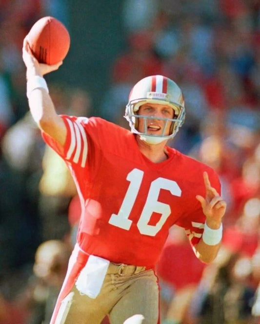 San Francisco 49Ers Joe Montana Glossy Photo Football Print Hof 2000 1