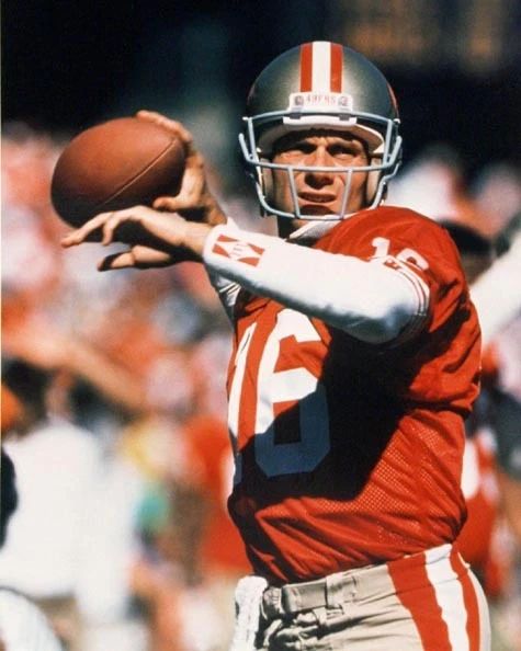 San Francisco 49Ers Joe Montana Glossy Keychain Football Print Hof 2000 2