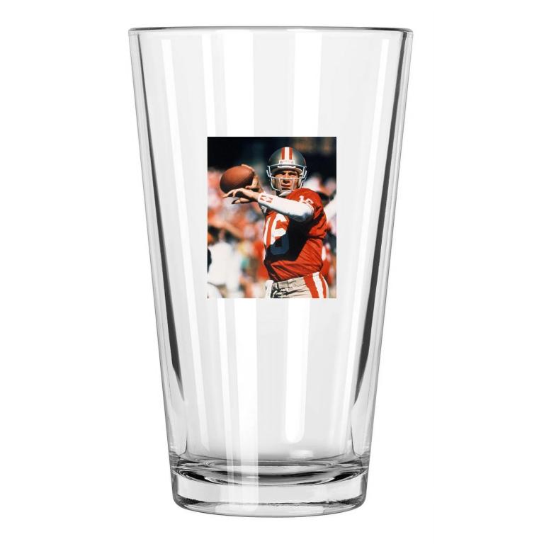 San Francisco 49Ers Joe Montana Football Hof 2000 2 Pint Beer Drinking Glass