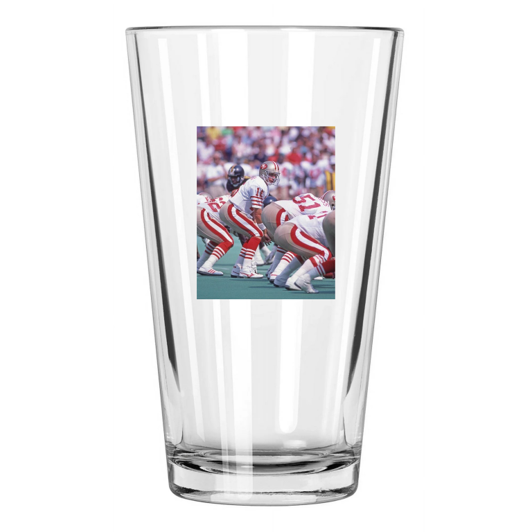 San Francisco 49Ers Joe Montana Football Hof 2000 1 Pint Beer Drinking Glass