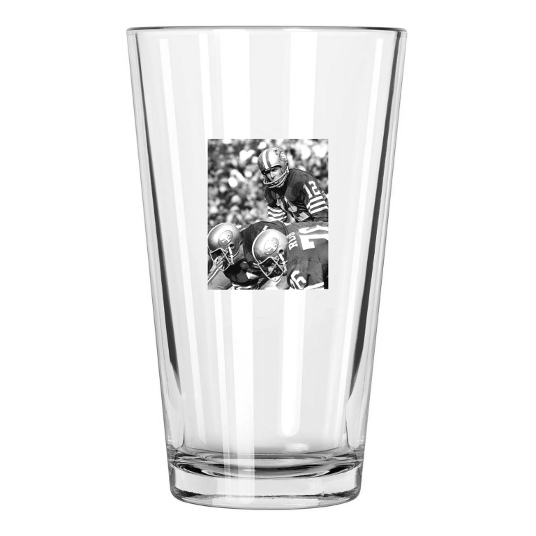 San Francisco 49Ers John Brodie Reprint Nfl Football 1 Pint Beer Drinking Glass
