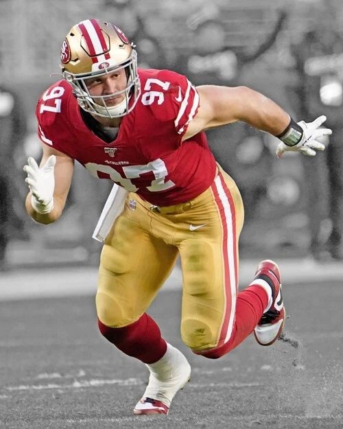 San Francisco 49Ers Nick Bosa Glossy Keychain Spotlight Football Keychain 2