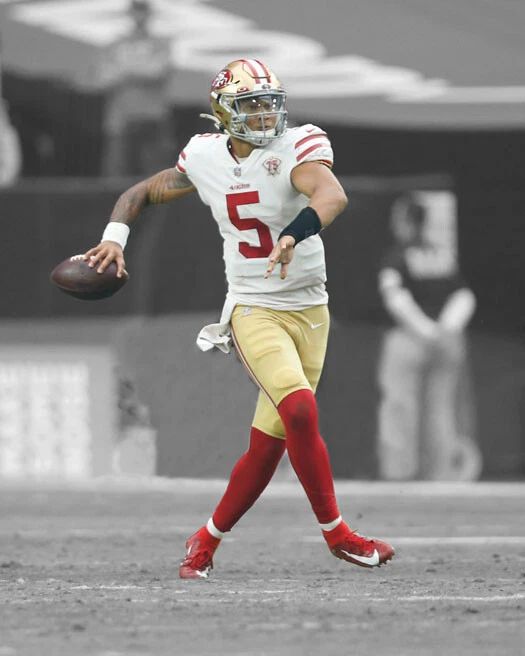 San Francisco 49Ers Trey Lance Glossy Photo Spotlight Football Poster