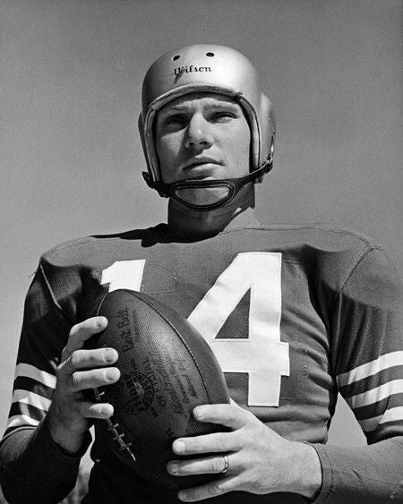 San Francisco 49Ers Ya Tittle Glossy Keychain Quarterback Print Hof 71
