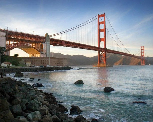 San Francisco Bay Golden Gate Bridge Glossy Magnet Print Magnet