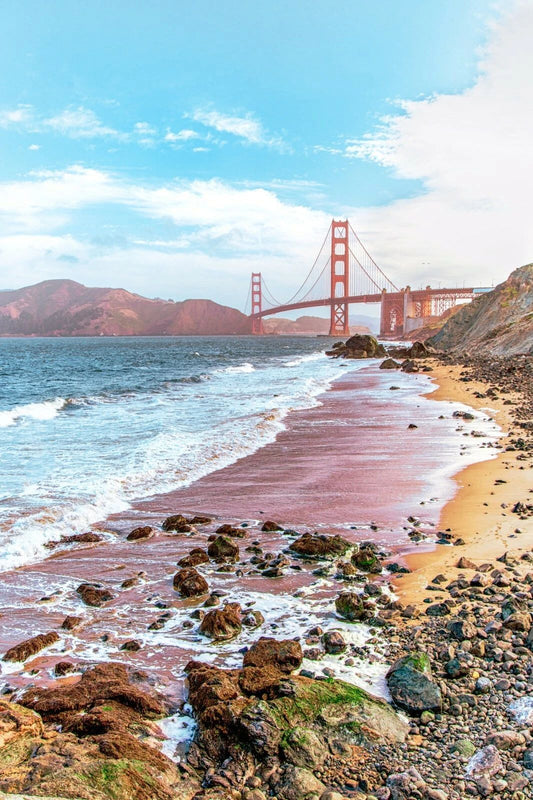 San Francisco Beach Golden Gate Bridge Poster Picture Photo Print Sf Bay Area