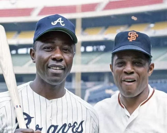 San Francisco Giants Willie Mays And Atlanta Brave Hank Aaron Glossy Keychain
