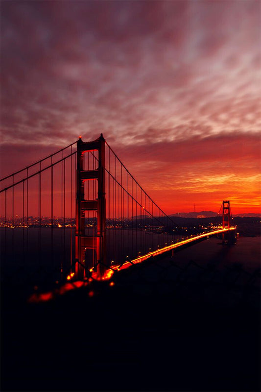San Francisco Golden Gate Bridge At Night Travel Jigsaw Puzzle