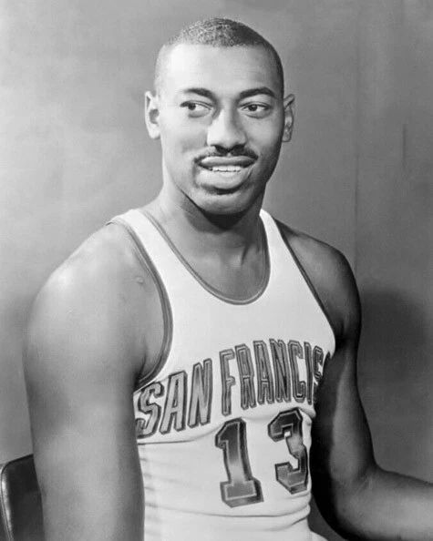 San Francisco Warriors Wilt Chamberlain Glossy Magnet Basketball Print
