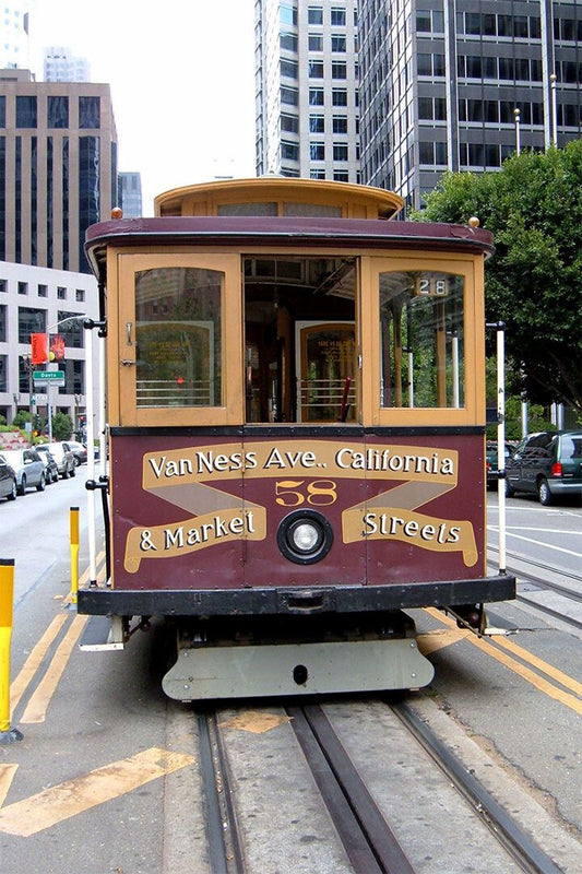 San Francisco With Trolley Car Landscape Travel Wall Home Decor Jigsaw Puzzle
