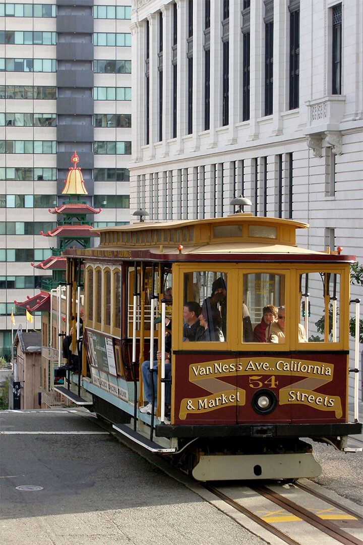 San Francisco With Trolley Car Travel Cityscape Wall Home Decor Jigsaw Puzzle