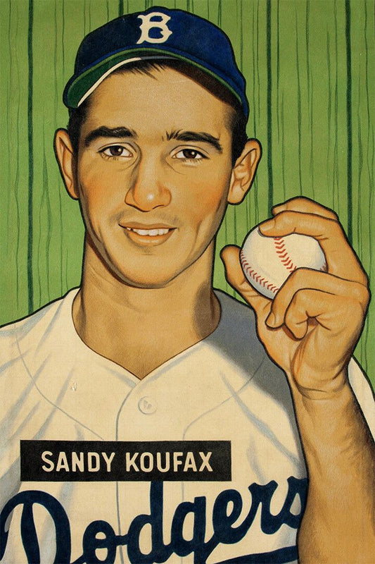 Sandy Koufax Holding Baseballs Sport Print Jigsaw Puzzle