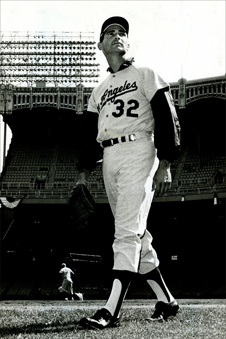 Sandy Koufax Vintage American Baseball Player Match Wall Art Home Poster