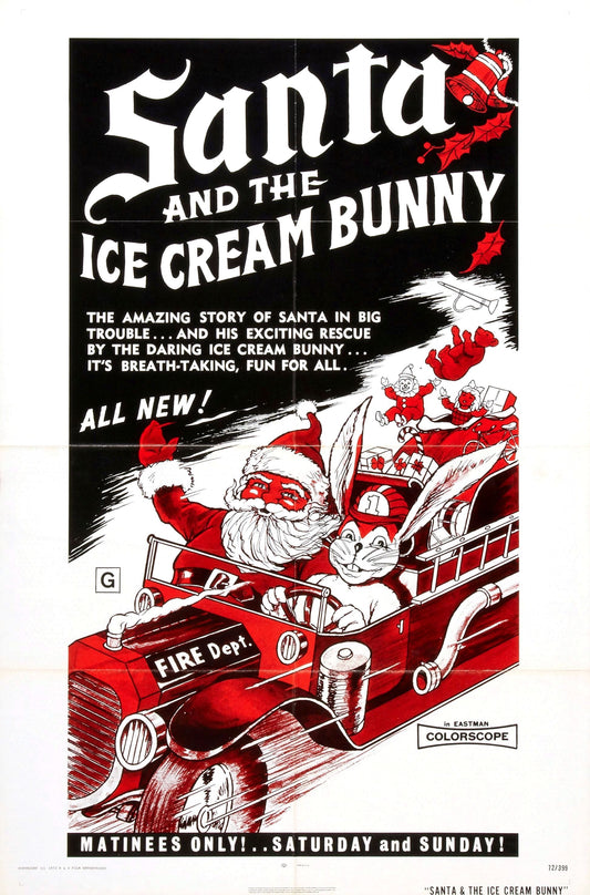 Santa And Ice Cream Bunny 01 Movie Magnet