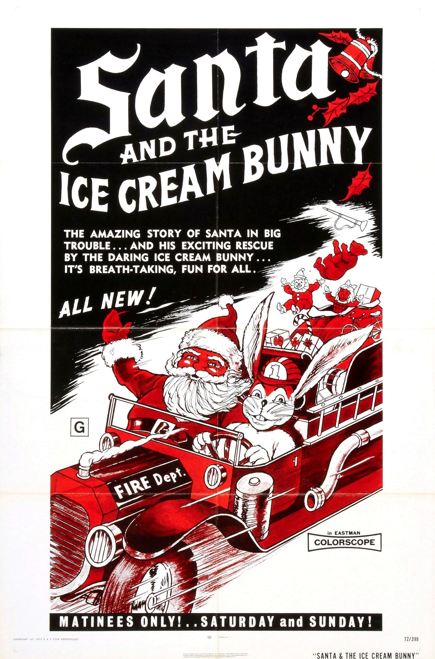 Santa And Ice Cream Bunny 01 Movie Keychain