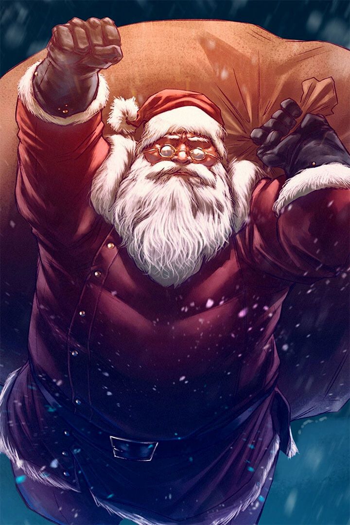 Santa Claus Merry Christmas Painting Print Jigsaw Puzzle