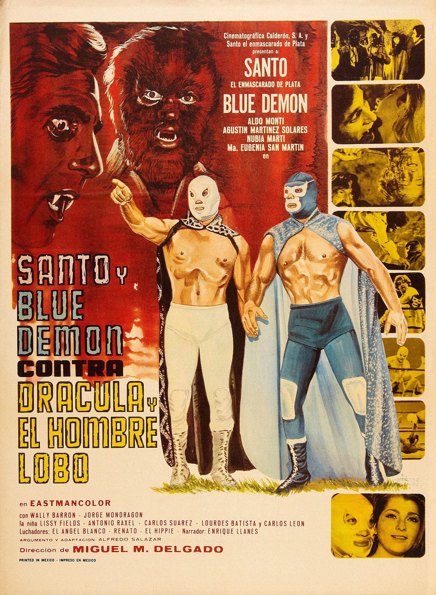 Santo And Blue Demon Vs Dracula And Wolfman 01 Movie Magnet