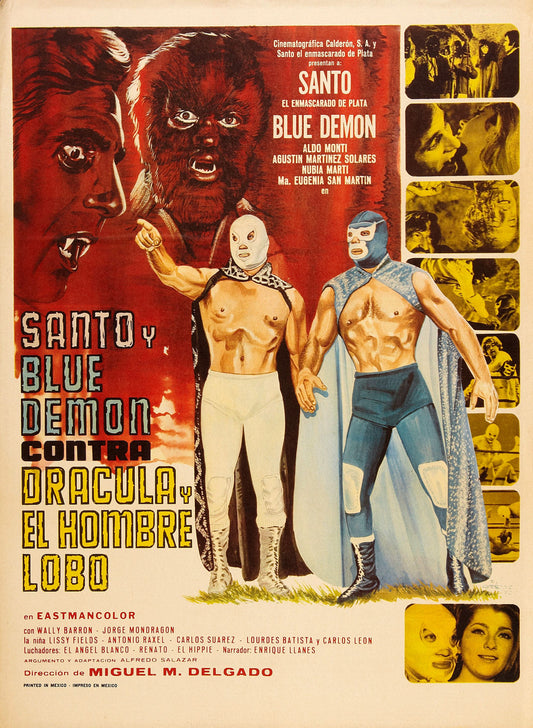 Santo And Blue Demon Vs Dracula And Wolfman 01 Movie Magnet