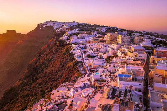 Santorini Greek Island Of White Buildings Art Wall Decor Jigsaw Puzzle