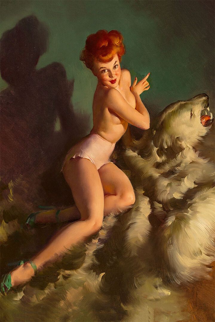 Scared Me Out Of My Skin 1940S Vintage Pinup Bear Jigsaw Puzzle