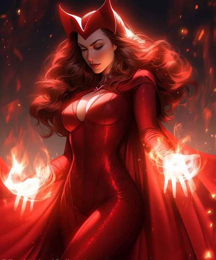Scarlet Witch Magic Portrait Jigsaw Puzzle