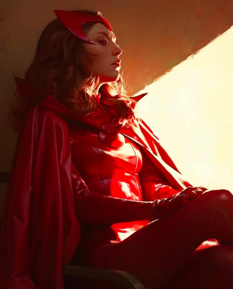 Scarlet Witch Portrait Print Poster
