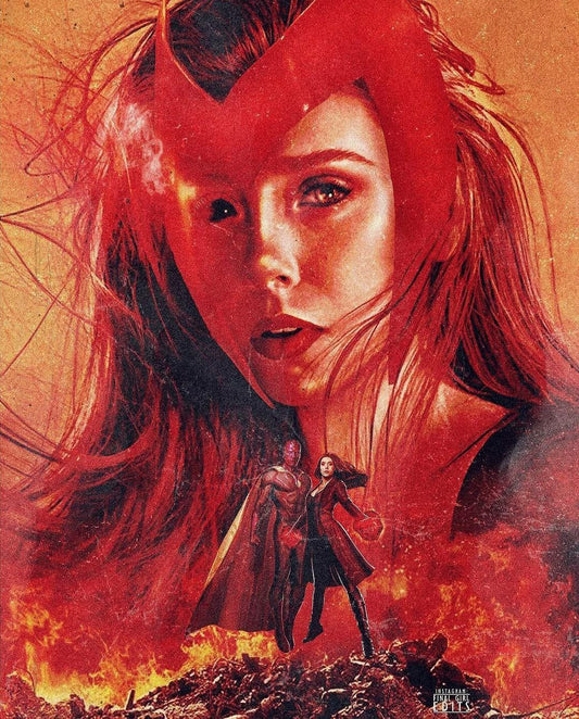 Scarlet Witch Vision Drama Print Poster