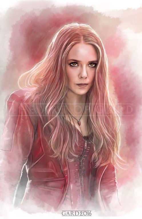 Scarlet Witch Art Red Design 736 Print Poster