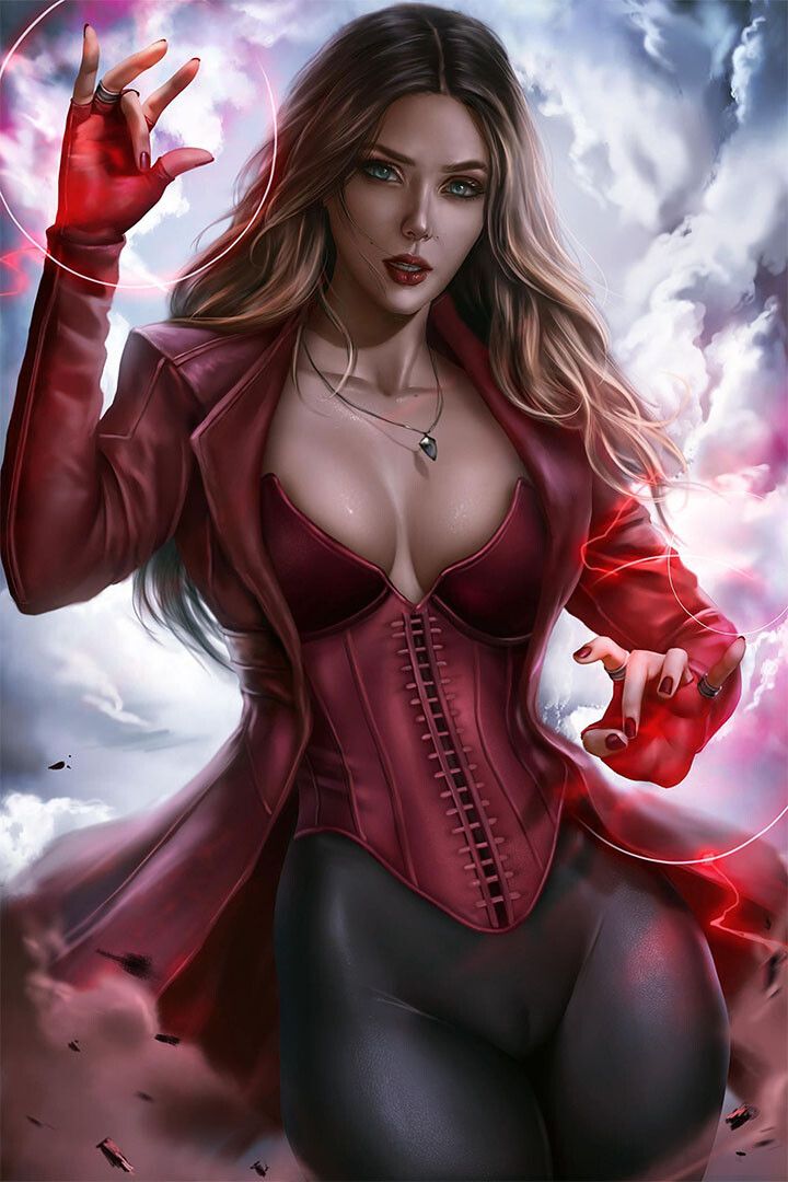 Scarlet Witch Cartoon Pretty Hot Girl Animation Jigsaw Puzzle