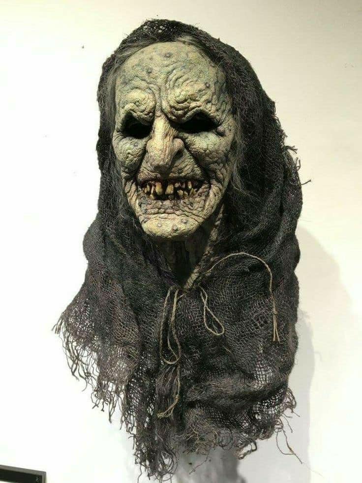 Scary Witch Mask Display Print Poster