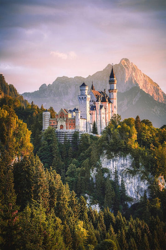 Scenic Jigsaw Puzzle Of Castle During Dawn Art Wall Decor Jigsaw Puzzle