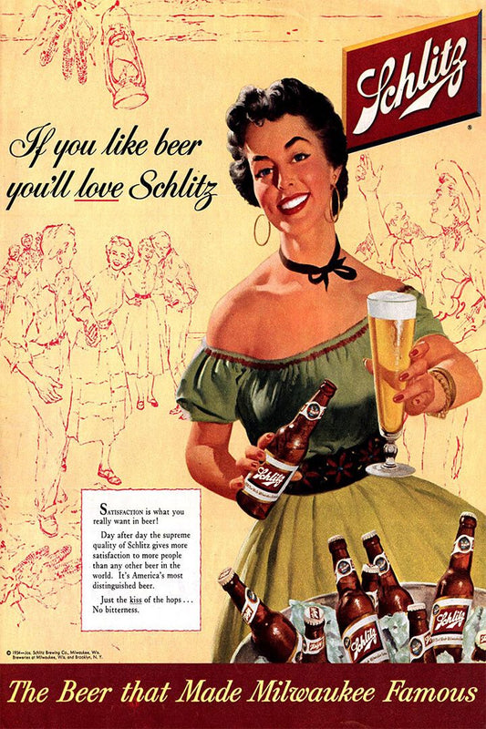 Schlitz Beer Vintage Advertising Beer And Wine Print Jigsaw Puzzle