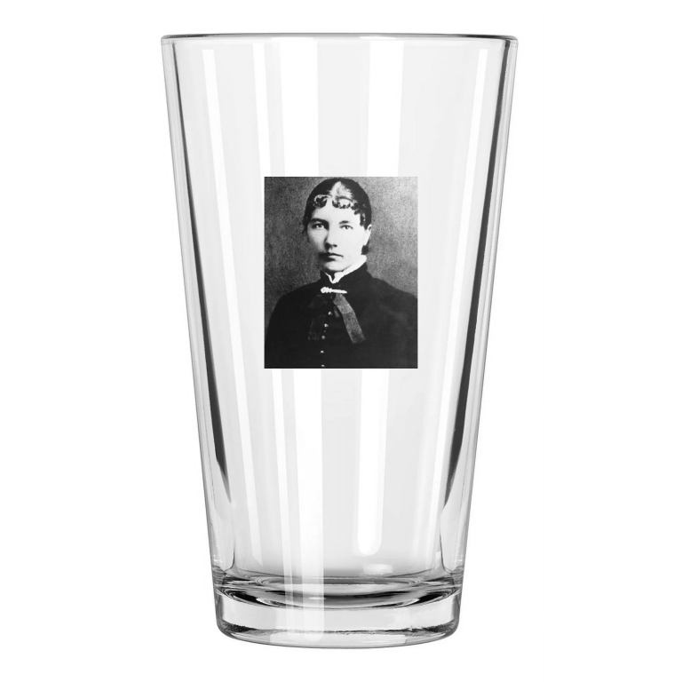 Schoolteacher Farmers Wife Laura Ingalls Wilder Portrait Pint Beer Glass