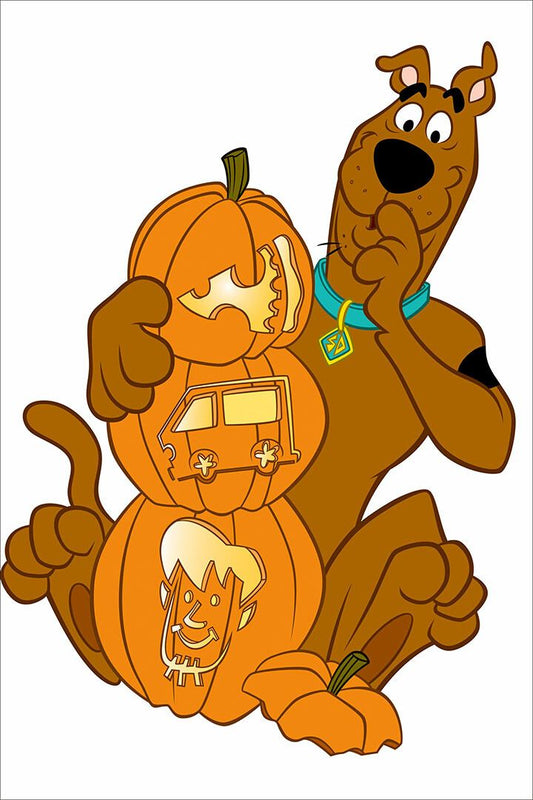 Scooby Doo Happy Halloween Pumpkin Cartoon Art Home Decor Jigsaw Puzzle