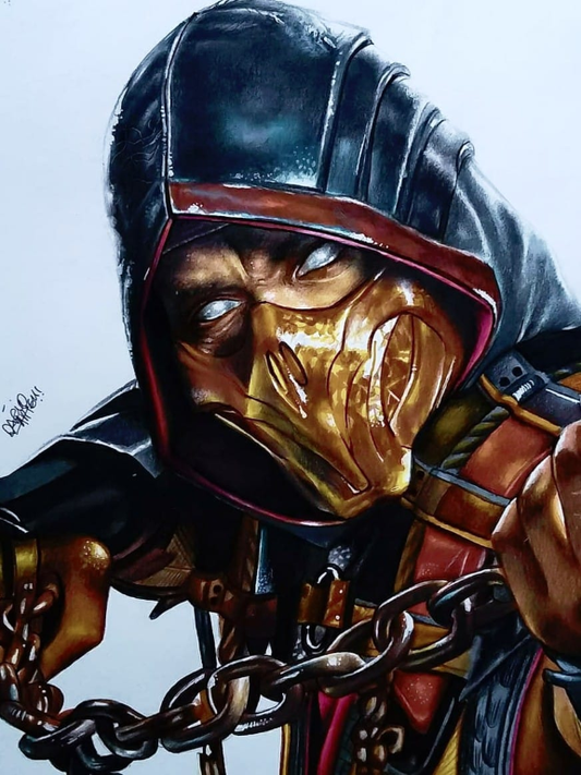 Scorpion Masked Fighter 3021 Print Poster