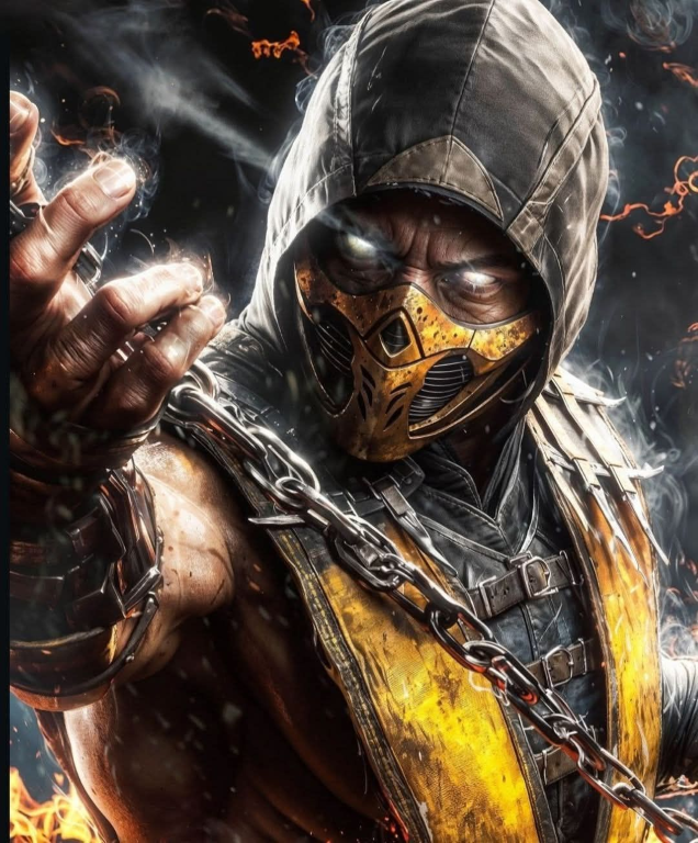 Scorpion Yellow Hooded Costume 1 Print Poster